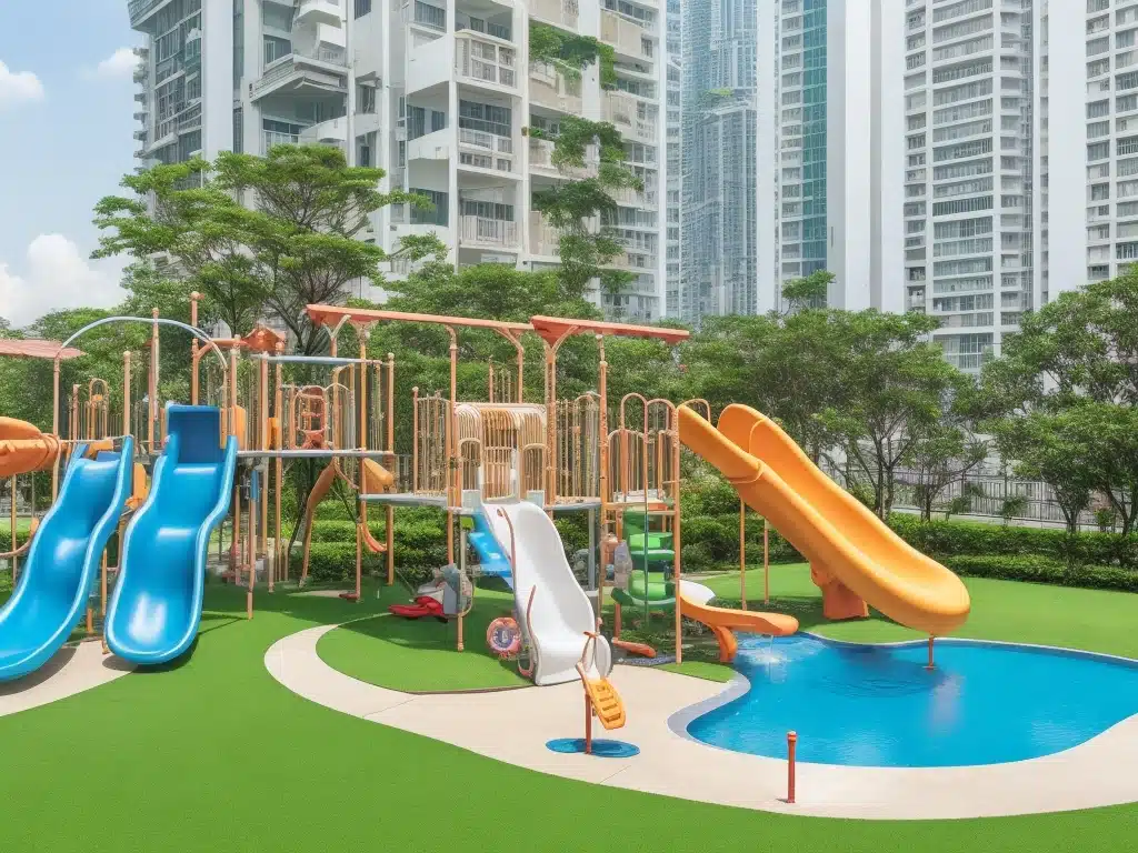 DreamShaper_v7_singapore_condominium_playground_2