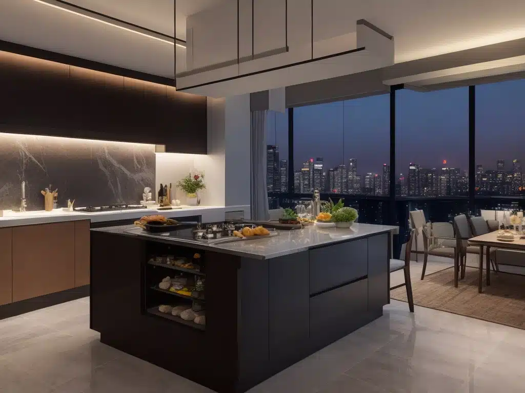 DreamShaper_v7_singapore_luxury_condo_interior_kitchen_in_the_2